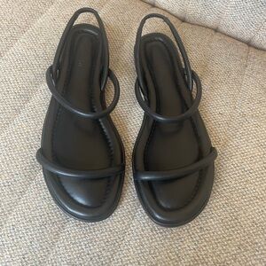 JCREW puffy rope sling back sandals, sz 8